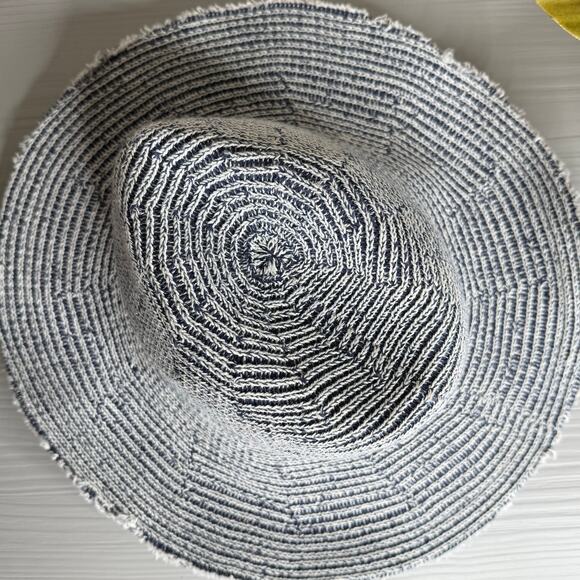 Free People hat woven boho beach dipped crown wide brim cowboy distressed - Picture 3 of 5